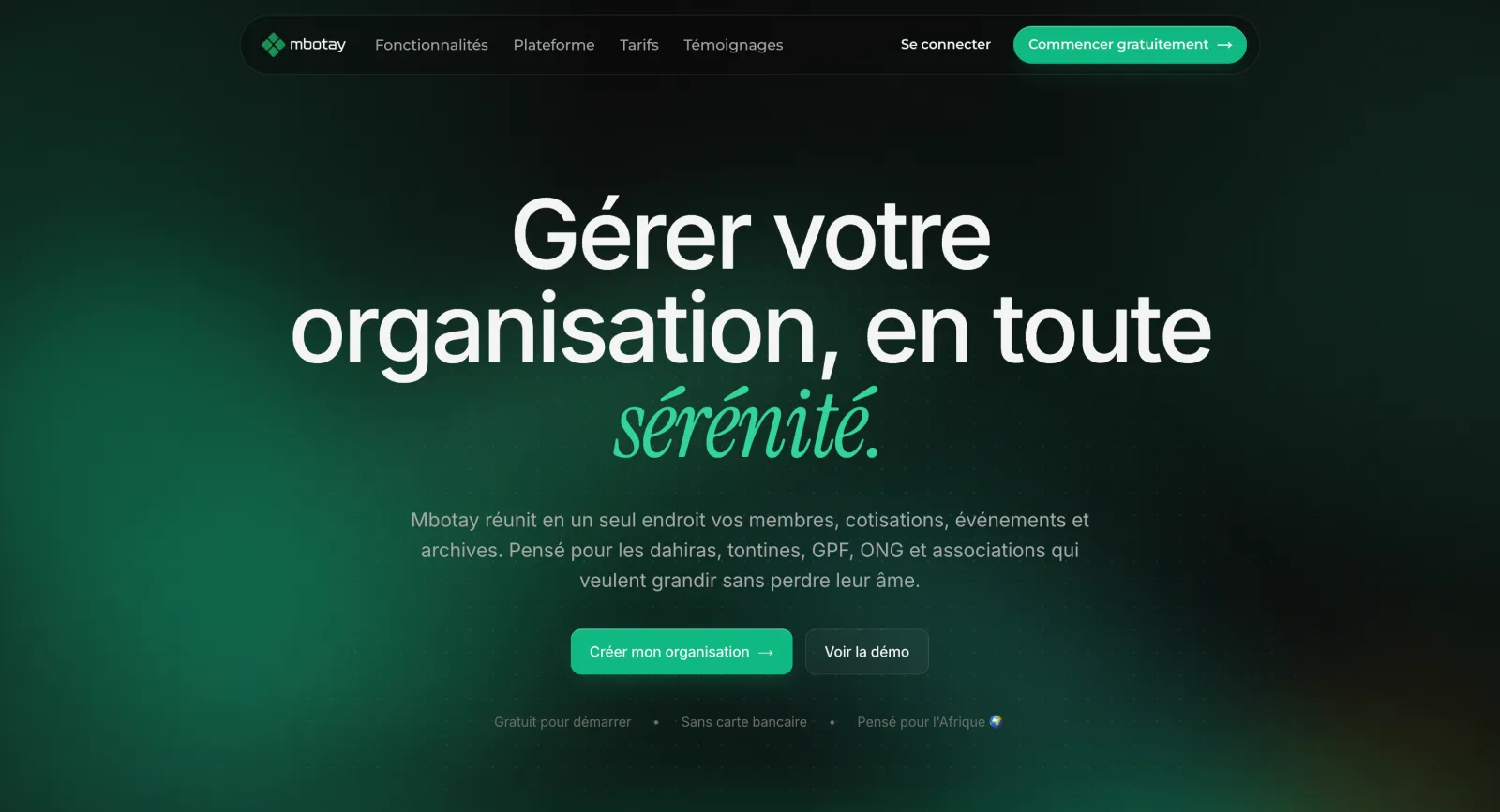 La plateforme Mbotay